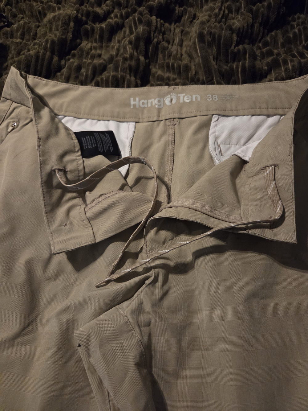 Hang Ten Men’s Khaki Drawstring Chinos - Beige